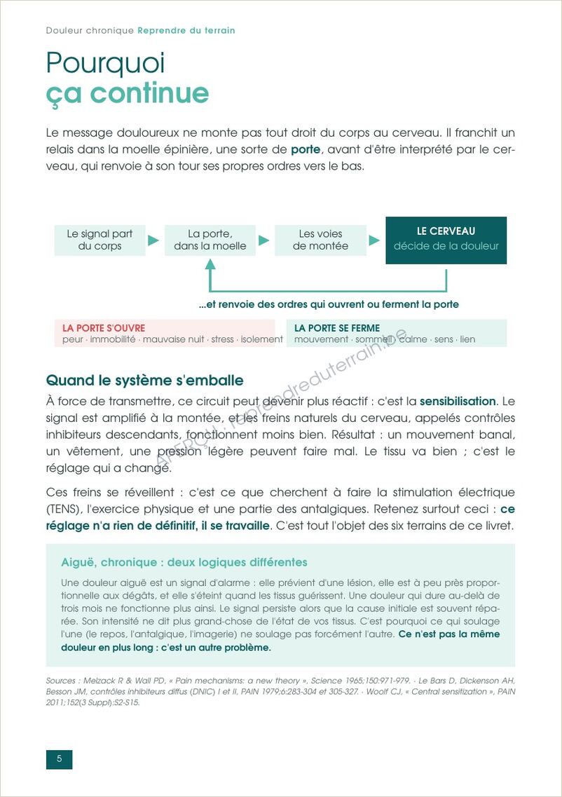 Page 5, la porte et la sensibilisation